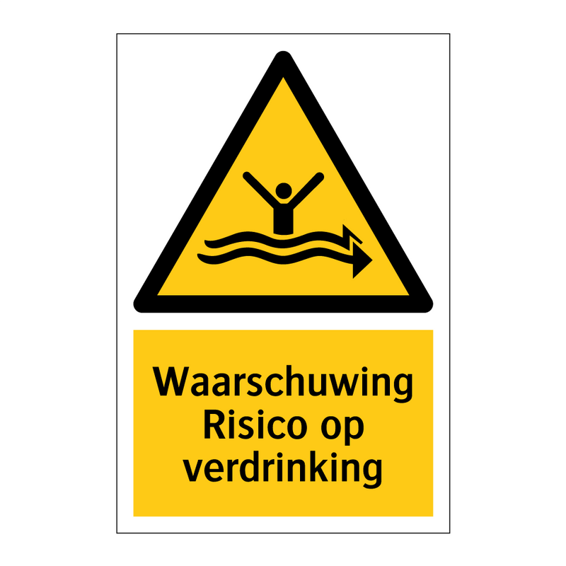 Waarschuwing Risico op verdrinking