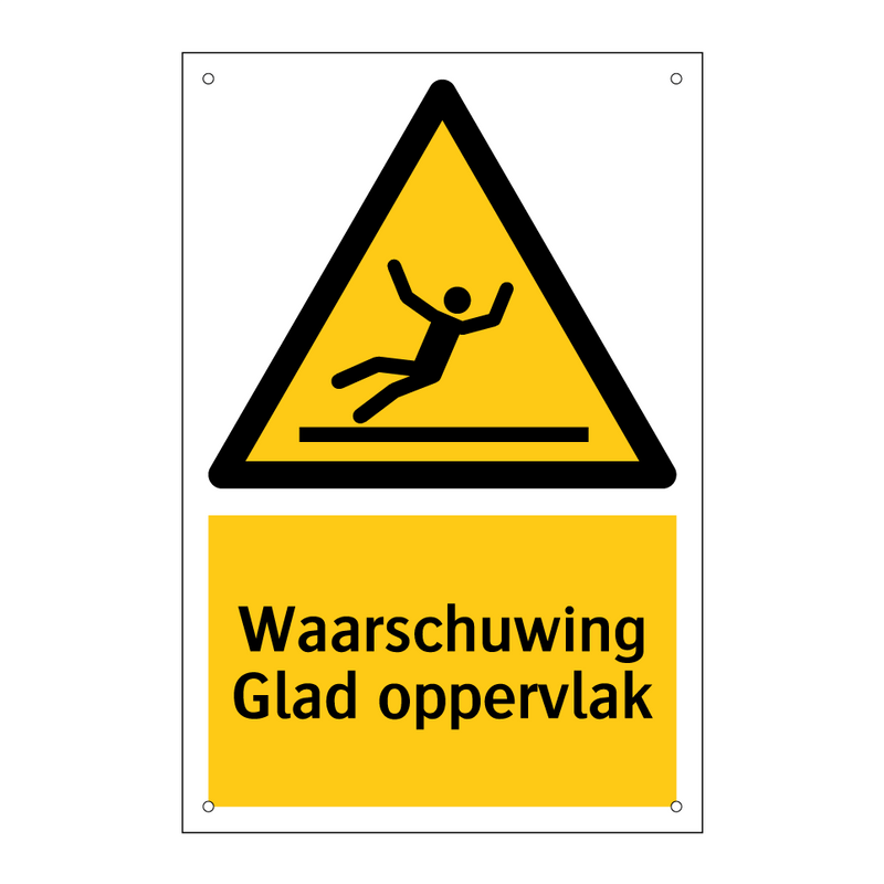 Waarschuwing Glad oppervlak