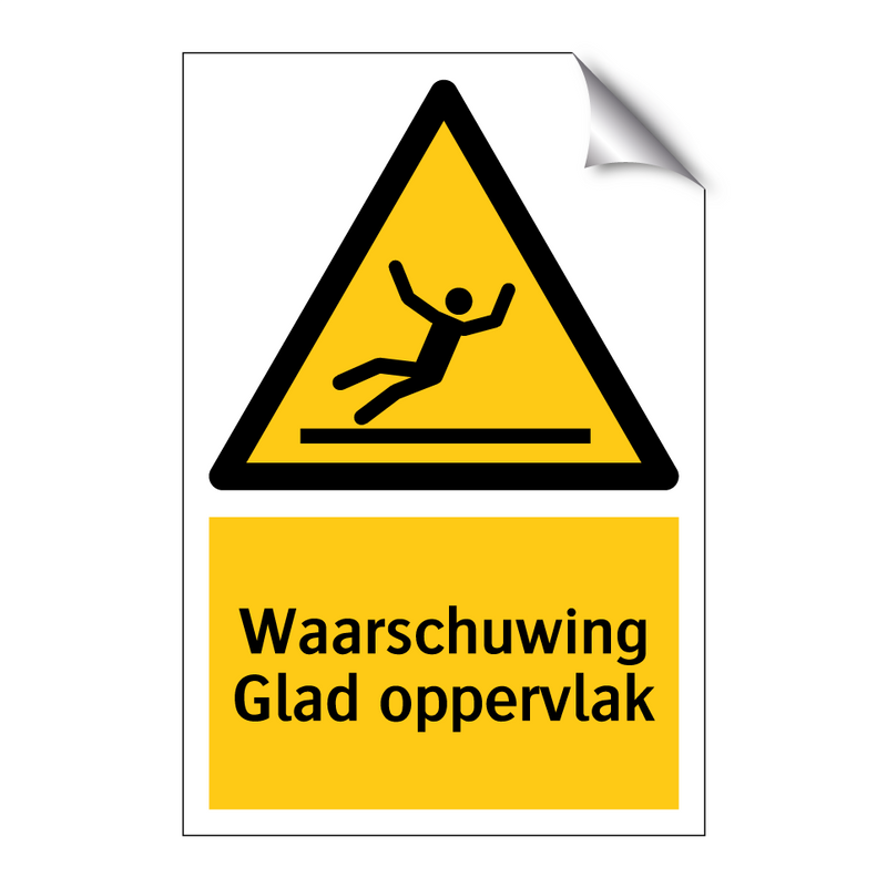 Waarschuwing Glad oppervlak