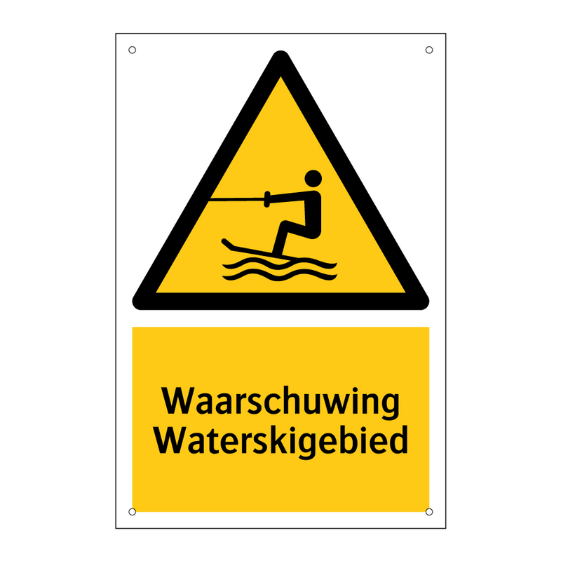 Waarschuwing Waterskigebied