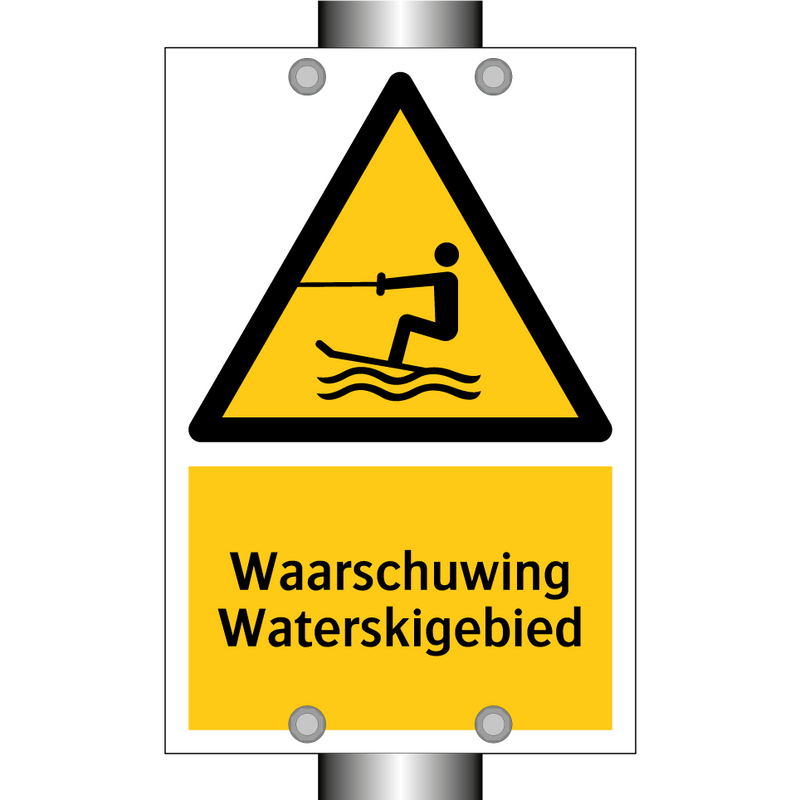 Waarschuwing Waterskigebied