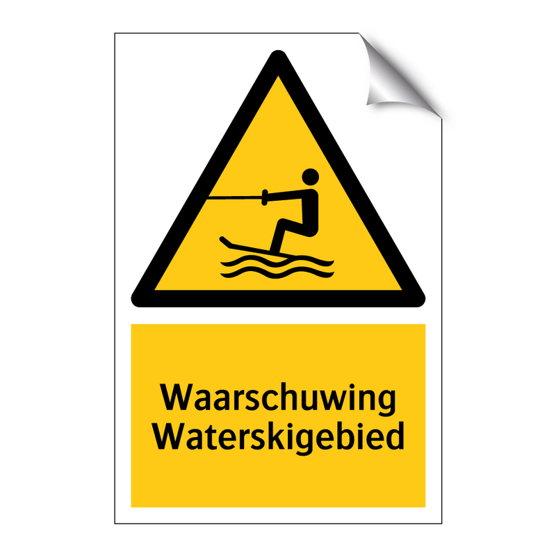 Waarschuwing Waterskigebied