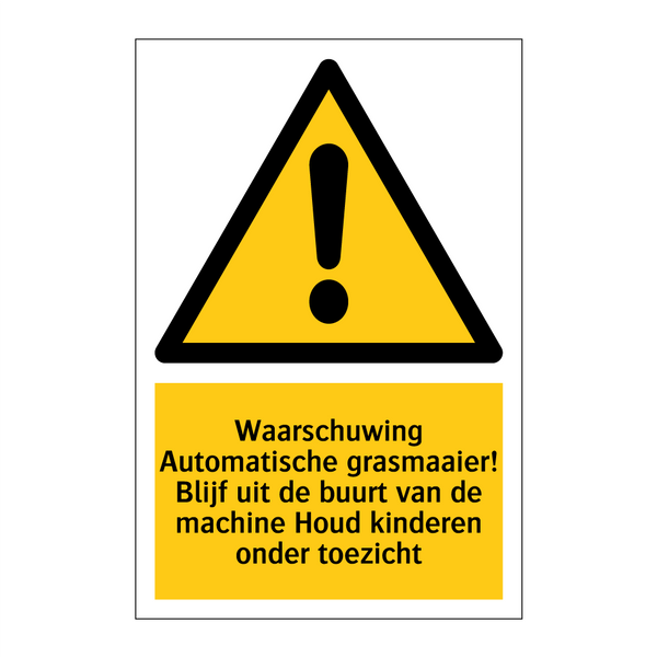 Waarschuwing Automatische grasmaaier! Blijf uit de buurt van de machine Houd kinderen onder toezicht