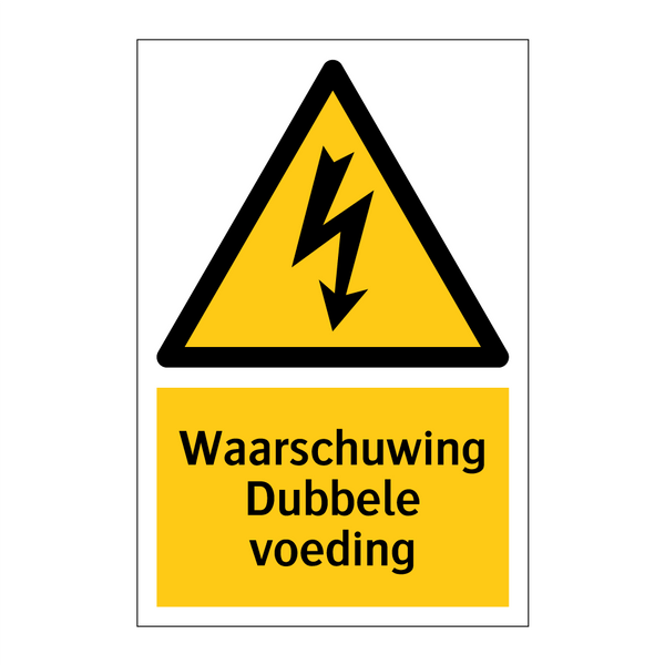 Waarschuwing Dubbele voeding