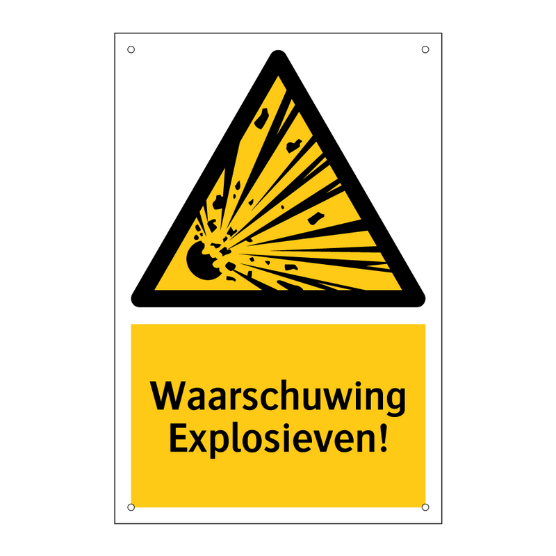 Waarschuwing Explosieven!