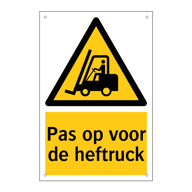 Pas op voor de heftruck