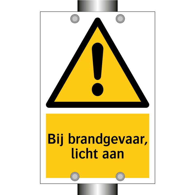 Bij brandgevaar, licht aan