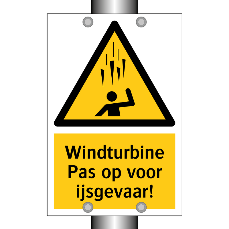 Windturbine Pas op voor ijsgevaar!