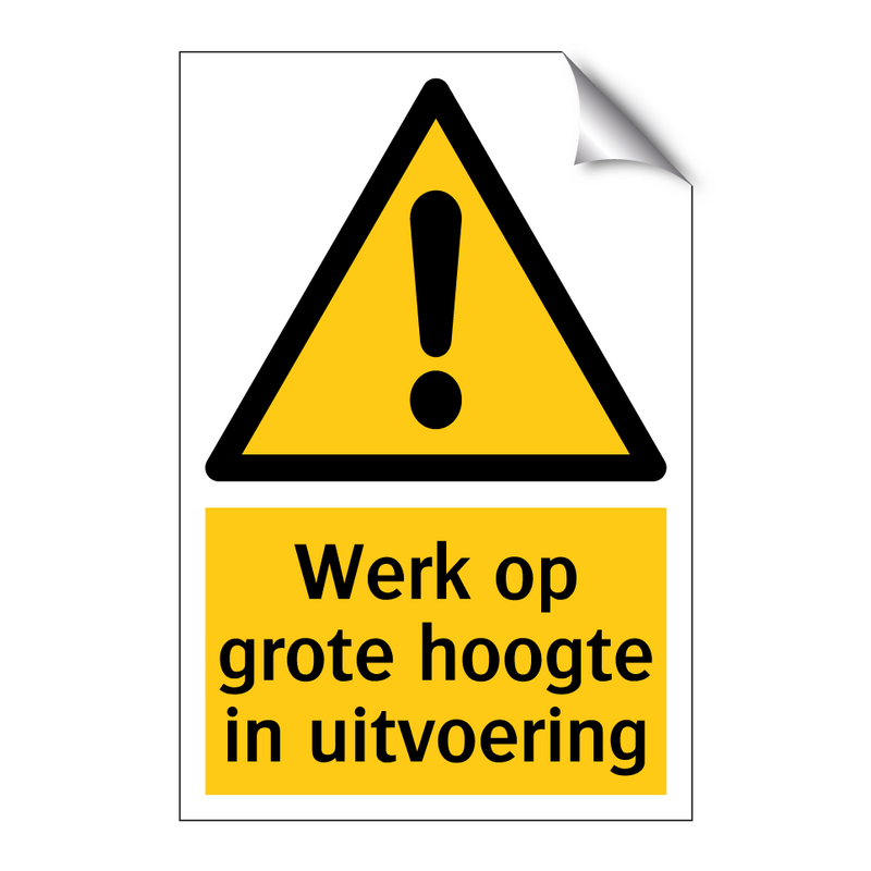 Werk op grote hoogte in uitvoering