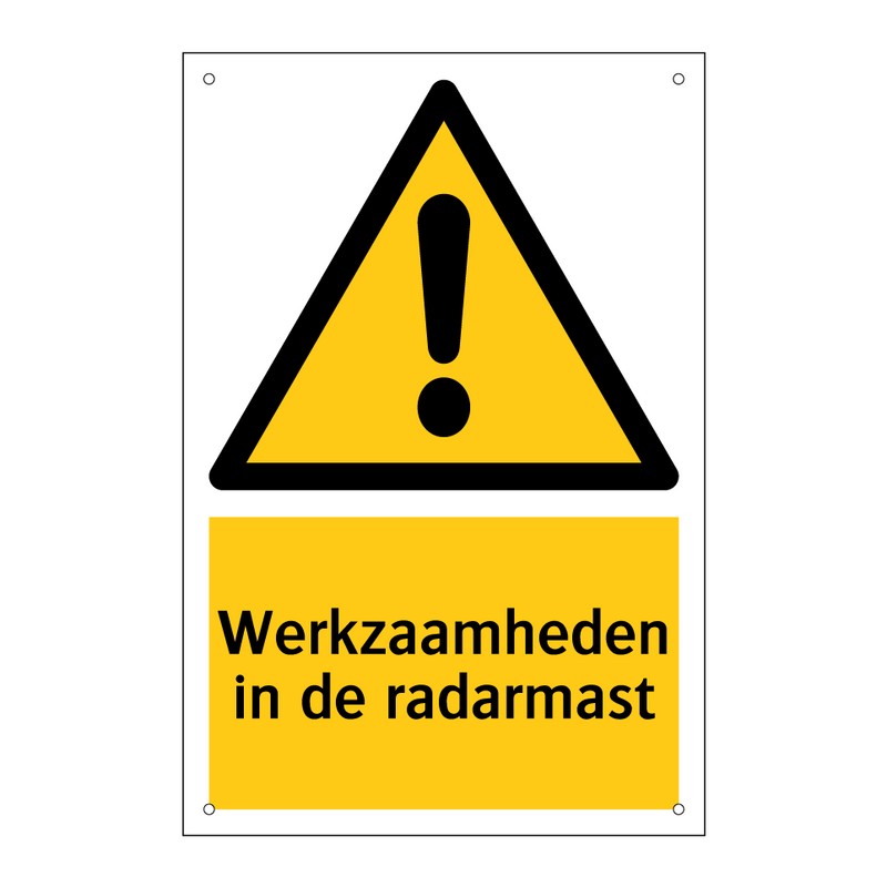 Werkzaamheden in de radarmast