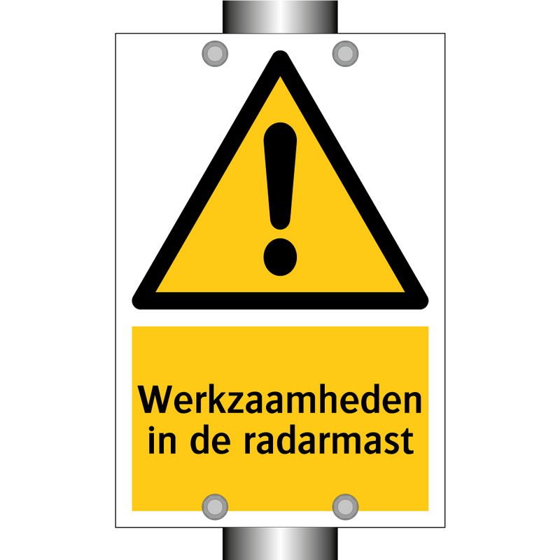 Werkzaamheden in de radarmast