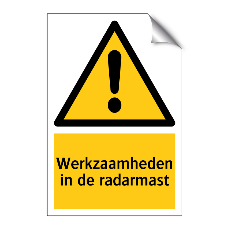 Werkzaamheden in de radarmast