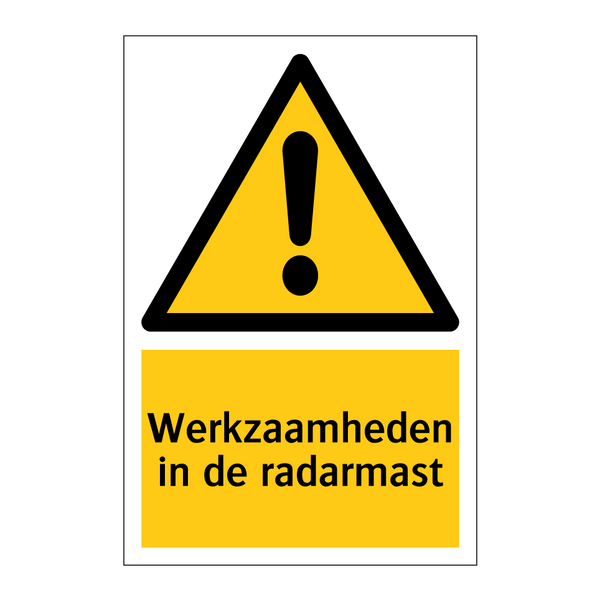 Werkzaamheden in de radarmast