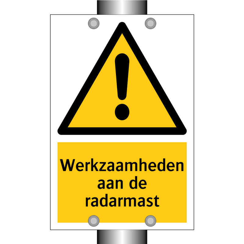 Werkzaamheden aan de radarmast