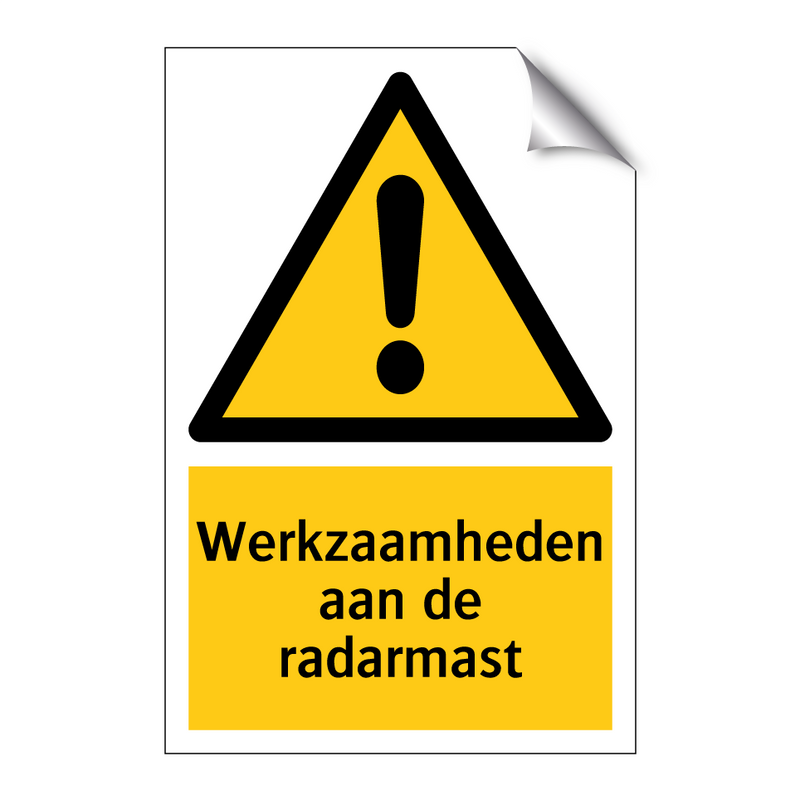 Werkzaamheden aan de radarmast