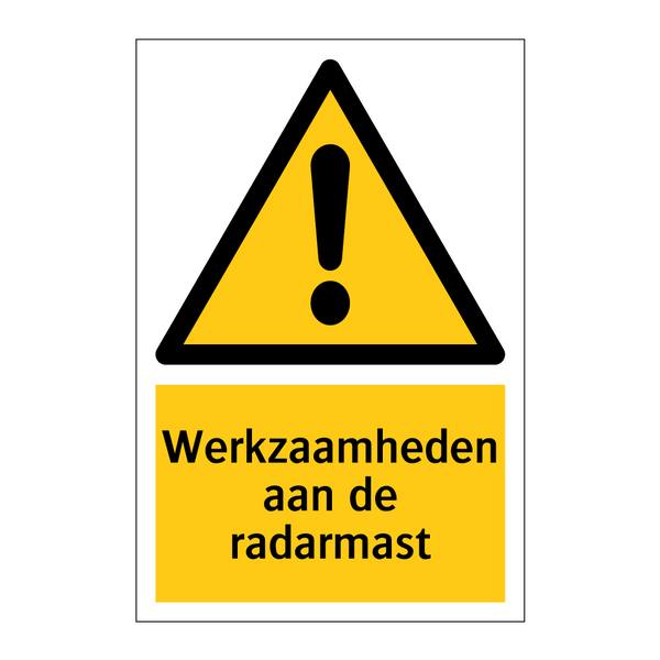 Werkzaamheden aan de radarmast