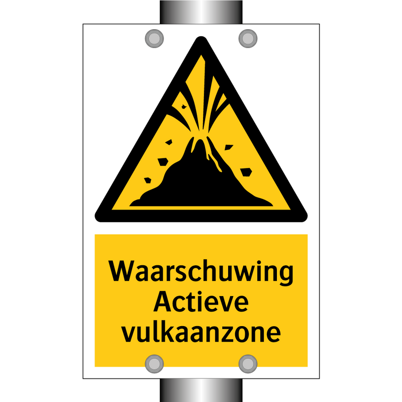 Waarschuwing Actieve vulkaanzone