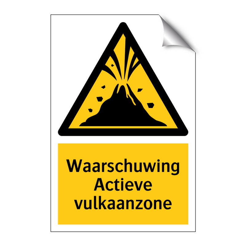 Waarschuwing Actieve vulkaanzone