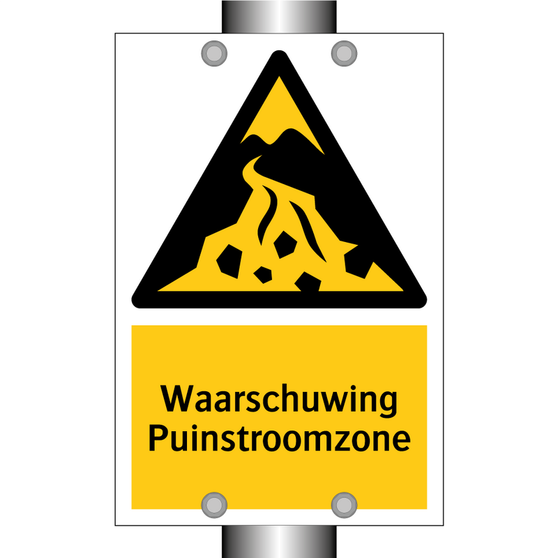 Waarschuwing Puinstroomzone