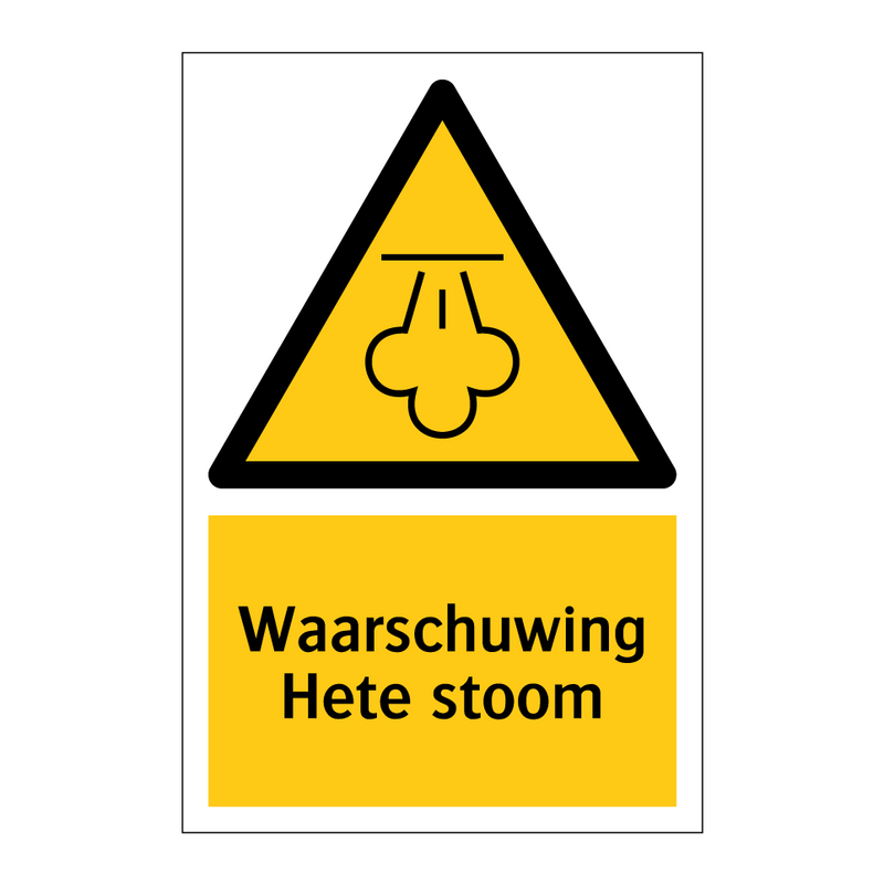 Waarschuwing Hete stoom