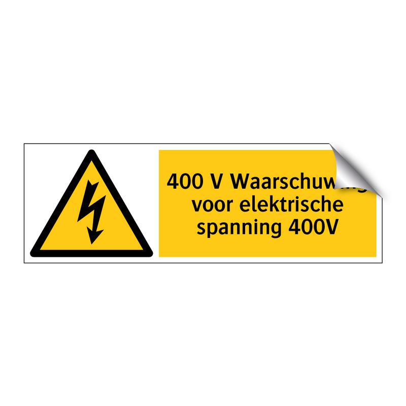 400 V Waarschuwing voor elektrische spanning 400V