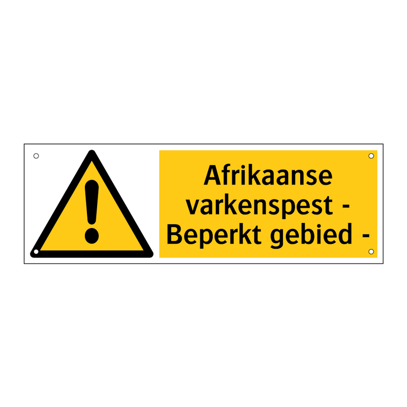 Afrikaanse varkenspest - Beperkt gebied -