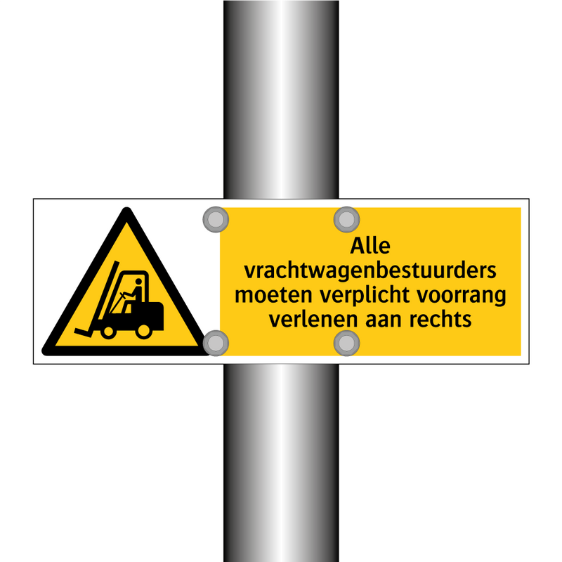 Alle vrachtwagenbestuurders moeten verplicht voorrang verlenen aan rechts