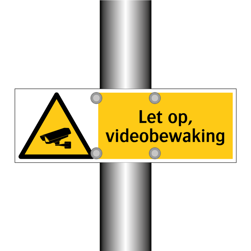 Let op, videobewaking