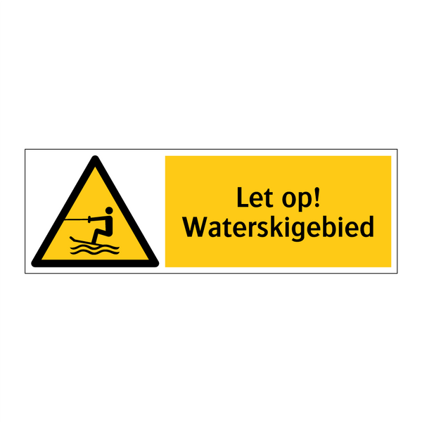 Let op! Waterskigebied