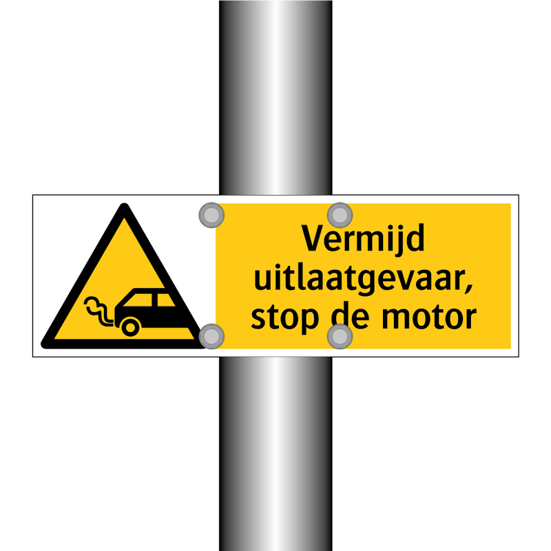 Vermijd uitlaatgevaar, stop de motor