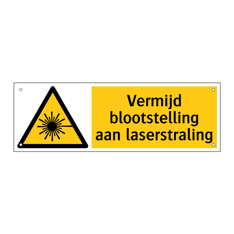 Vermijd blootstelling aan laserstraling