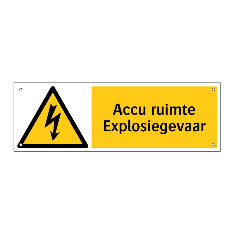 Accu ruimte Explosiegevaar