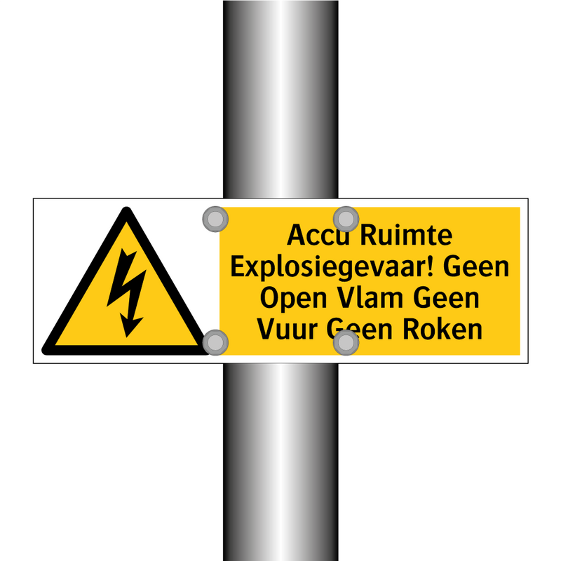 Accu Ruimte Explosiegevaar! Geen Open Vlam Geen Vuur Geen Roken