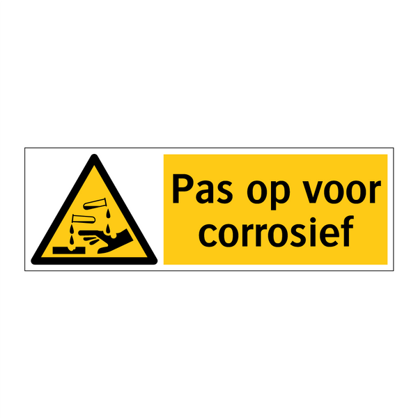 Pas op voor corrosief