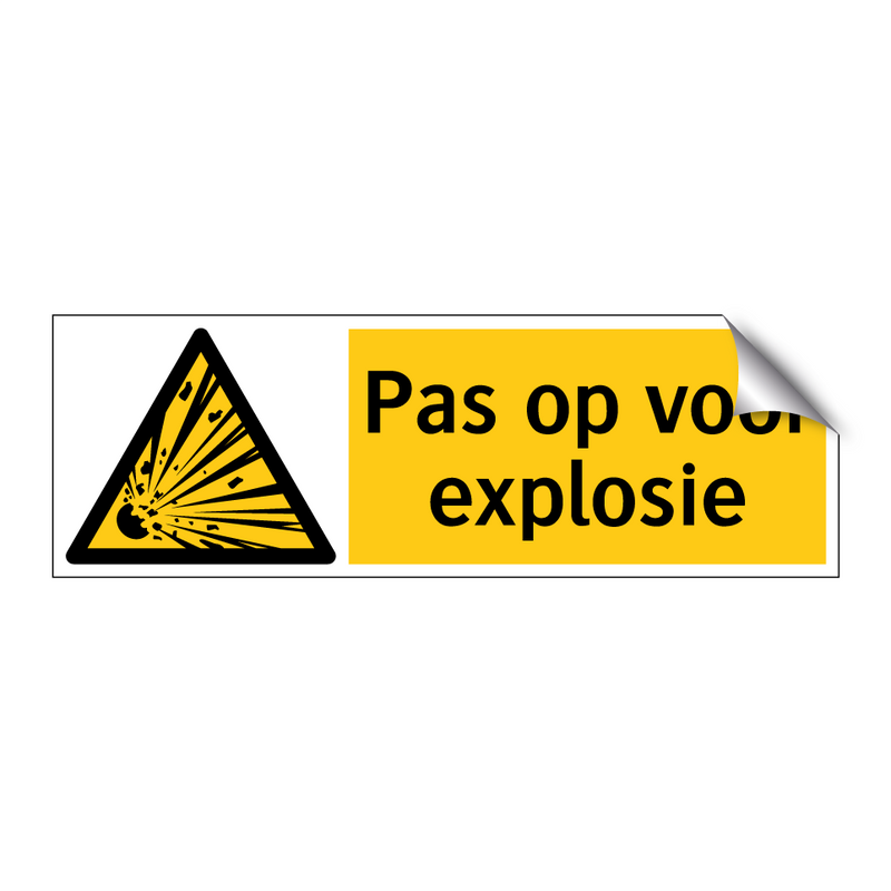 Pas op voor explosie