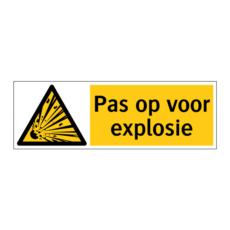 Pas op voor explosie