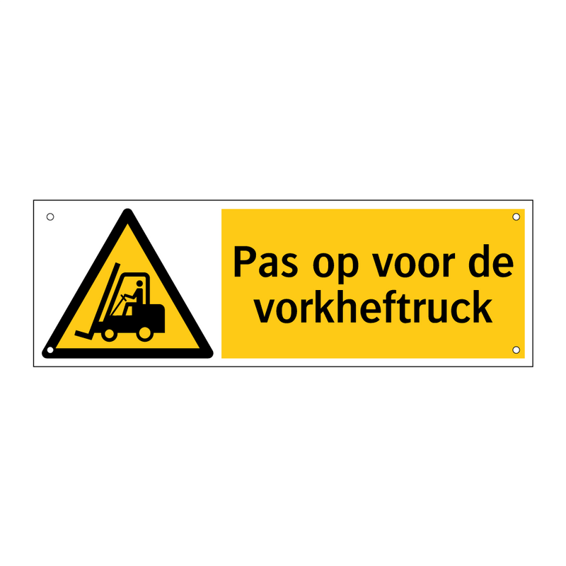 Pas op voor de vorkheftruck