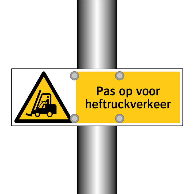 Pas op voor heftruckverkeer