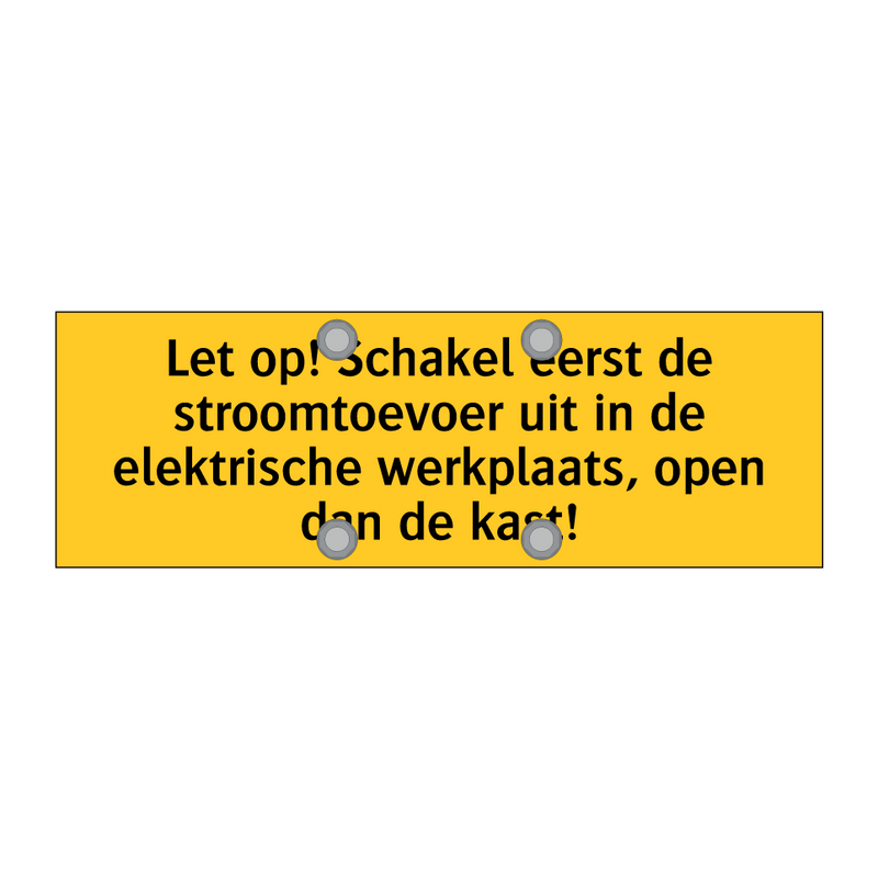 Let op! Schakel eerst de stroomtoevoer uit in de /.../