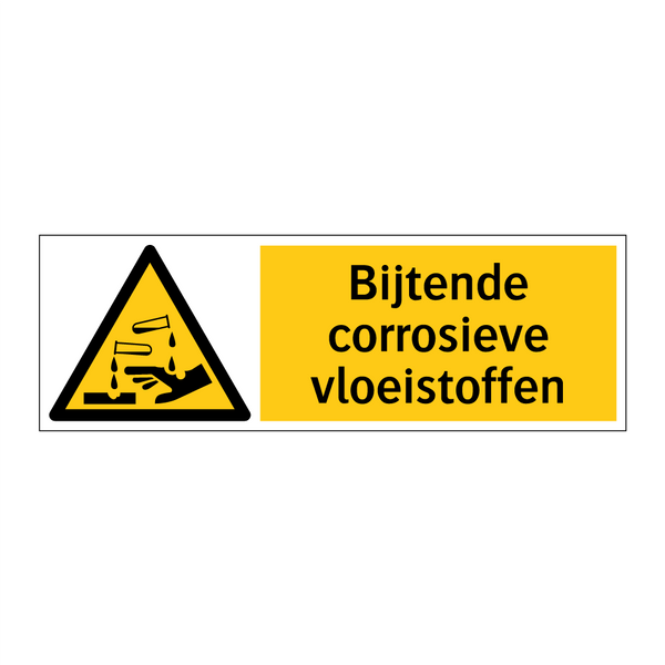 Bijtende corrosieve vloeistoffen