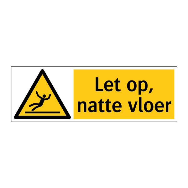 Let op, natte vloer