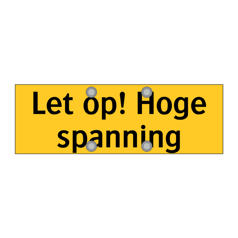 Let op! Hoge spanning & Let op! Hoge spanning & Let op! Hoge spanning