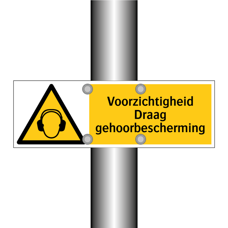 Voorzichtigheid Draag gehoorbescherming