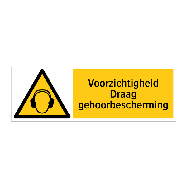 Voorzichtigheid Draag gehoorbescherming