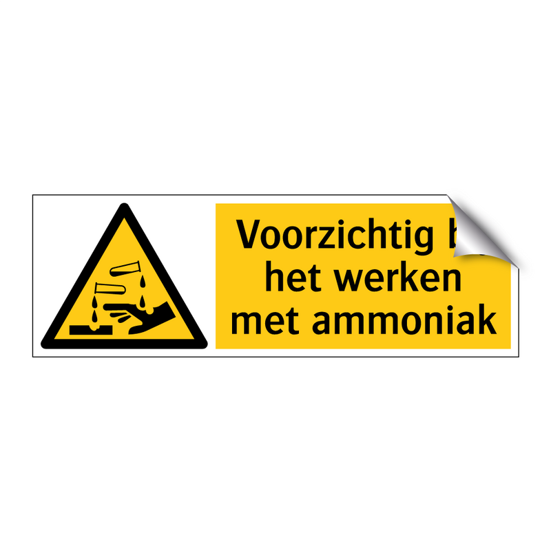 Voorzichtig bij het werken met ammoniak