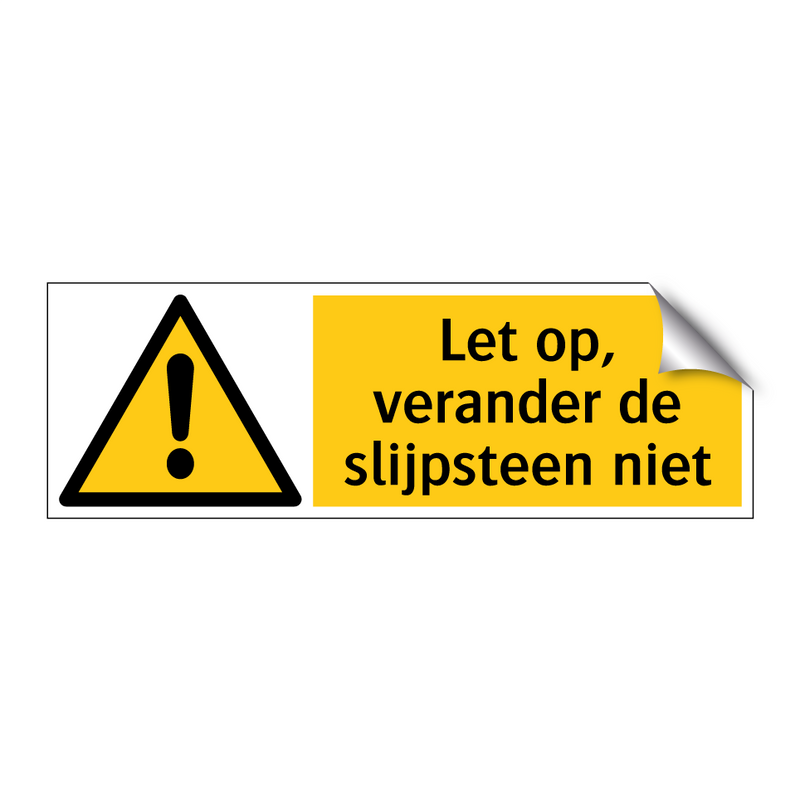 Let op, verander de slijpsteen niet