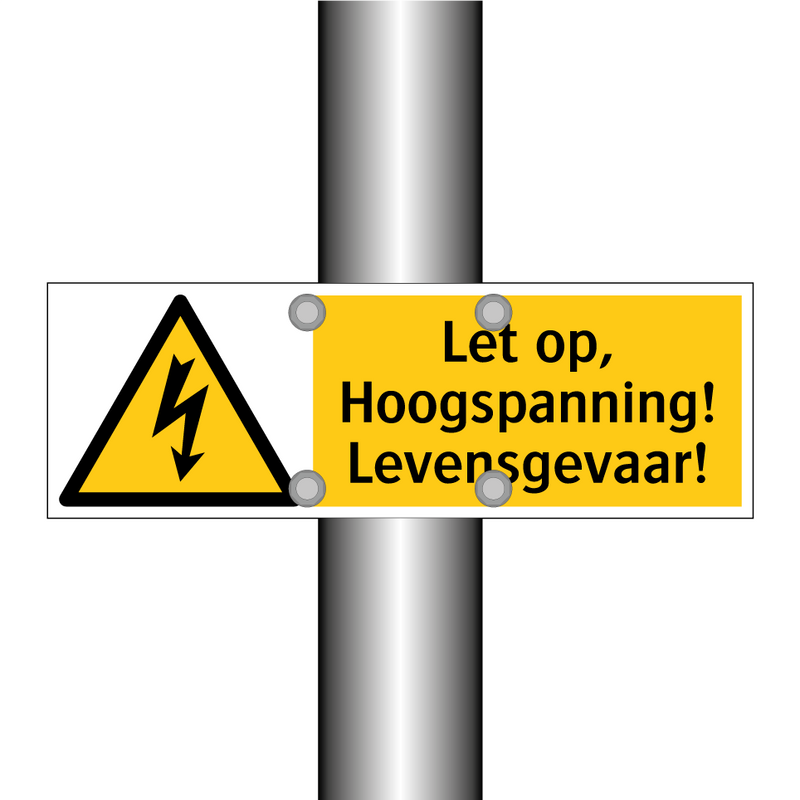 Let op, Hoogspanning! Levensgevaar!