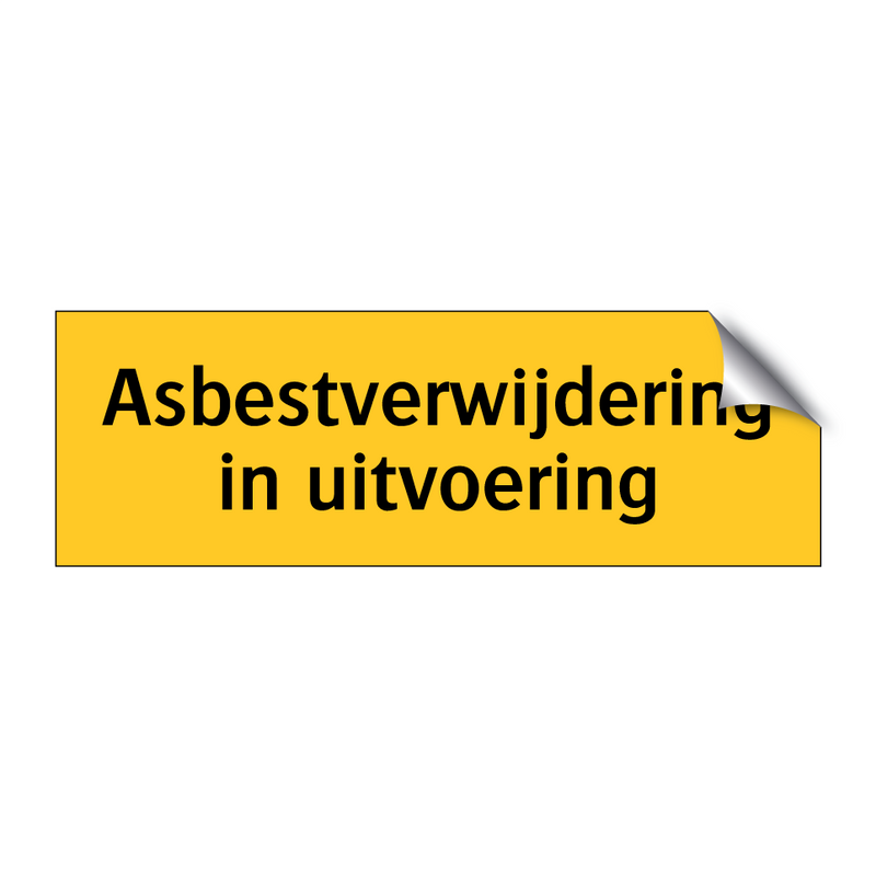 Asbestverwijdering in uitvoering