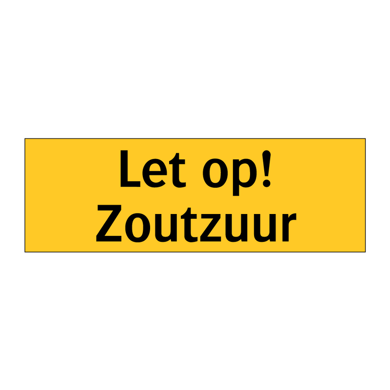 Let op! Zoutzuur & Let op! Zoutzuur & Let op! Zoutzuur & Let op! Zoutzuur & Let op! Zoutzuur