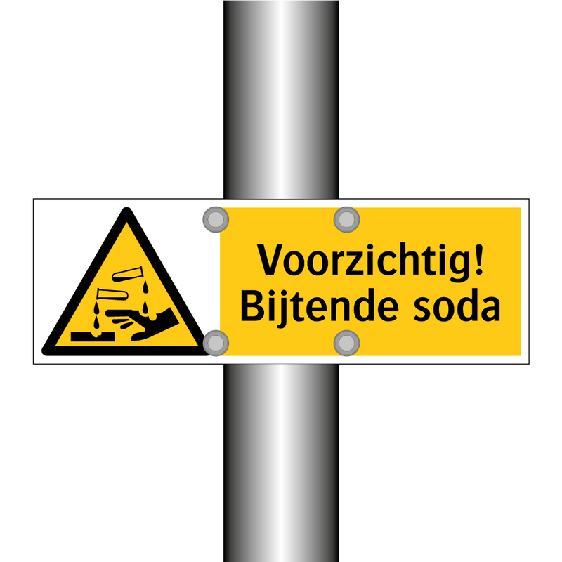 Voorzichtig! Bijtende soda